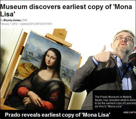 《蒙娜丽莎》最早副本被发现 画作焕然如新 